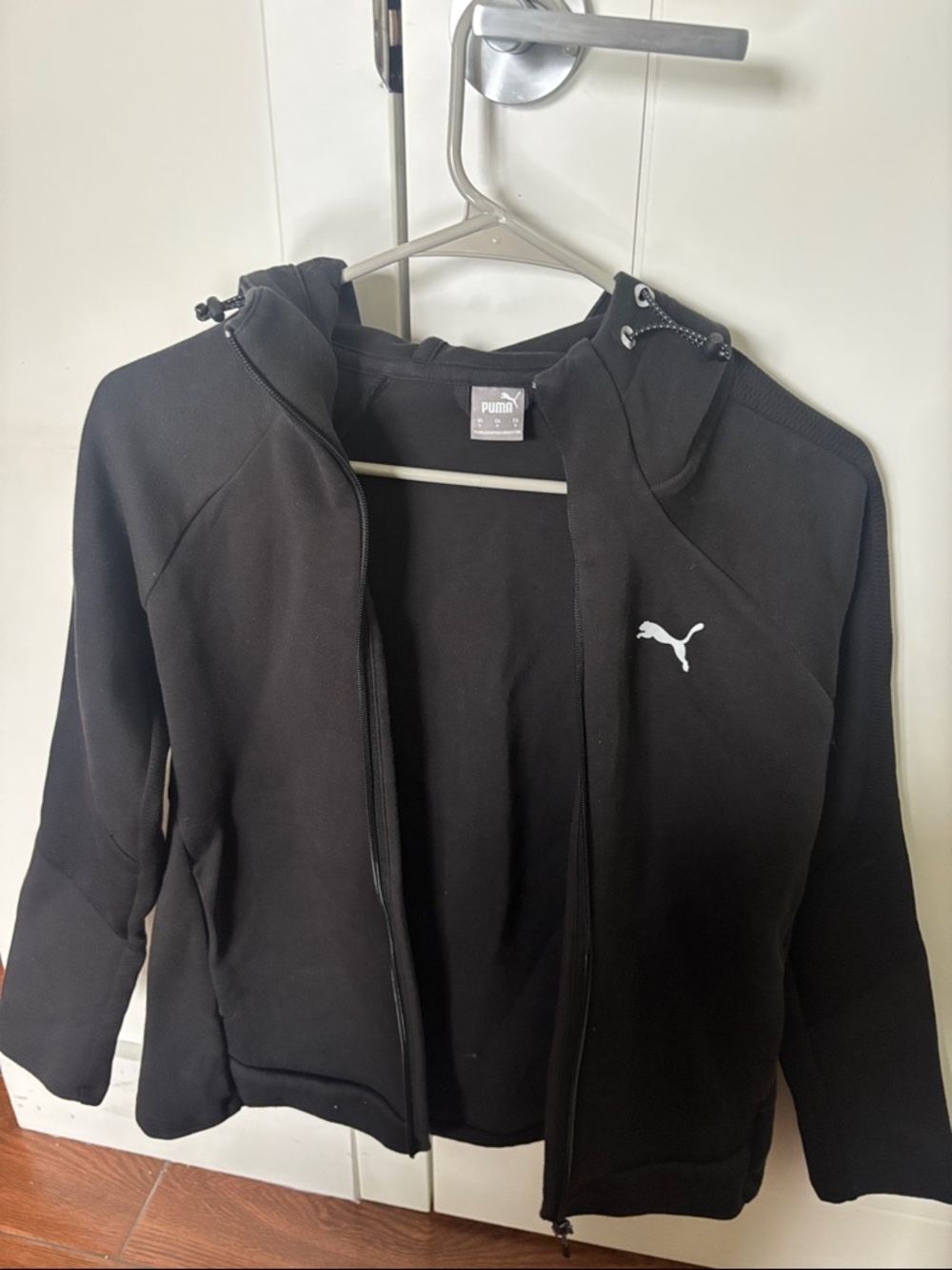 Puma Black Women's Hooded Zip Bomber Jacket
